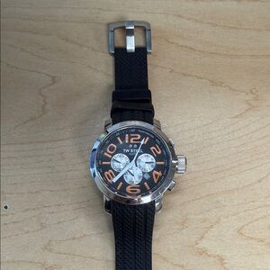 TW Steel Black Watch with Orange Numerals